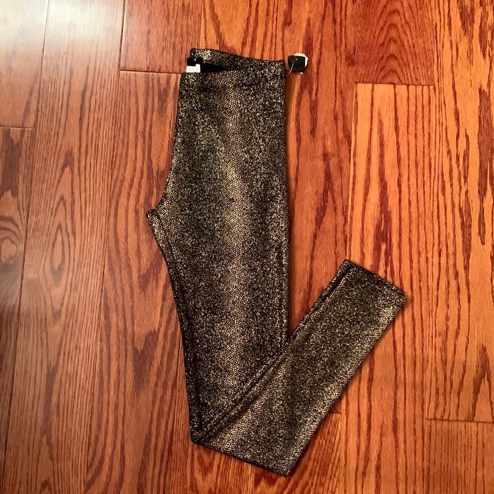 Ardene Gold Glitter Leggings